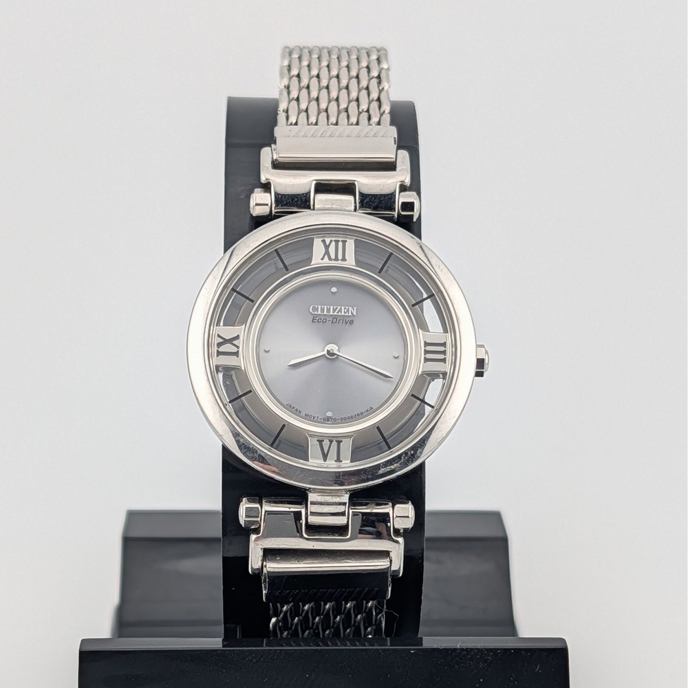 Citizen Stiletto Eco-Drive G670-S027616 Silver Dial Sapphire Watch New Capacitor